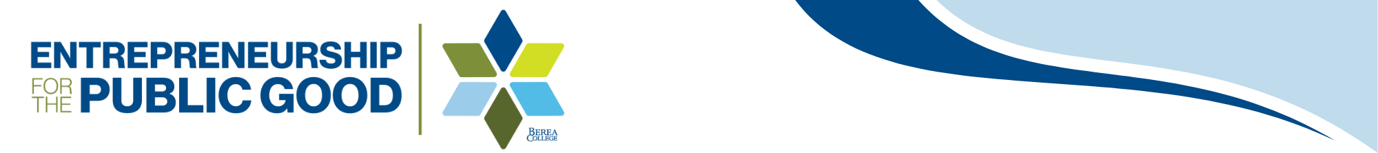                                                    Entrepreneurship for the Public Good for the Public Good                                              